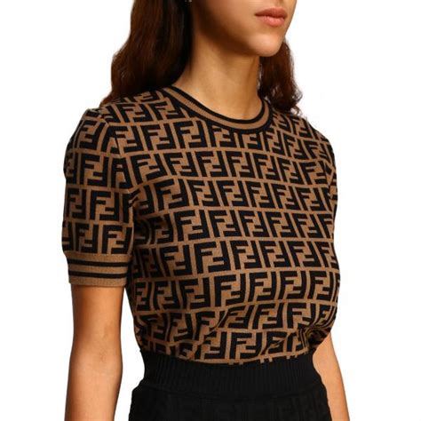 maglietta fendi usata|FENDI MAGLIA MAGLIETTA DONNA NERA TG SIZE M .